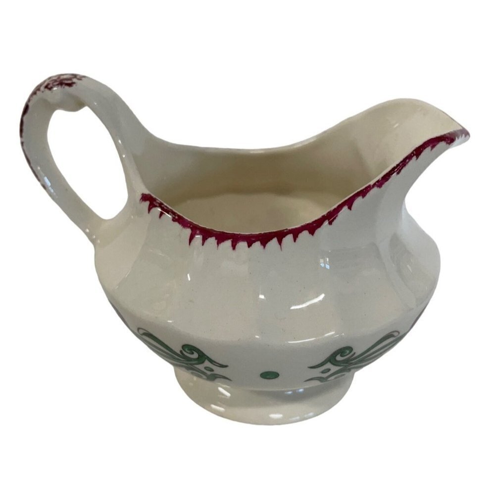 American Limoges Old Dutch Pattern Tulips in Basket Creamer